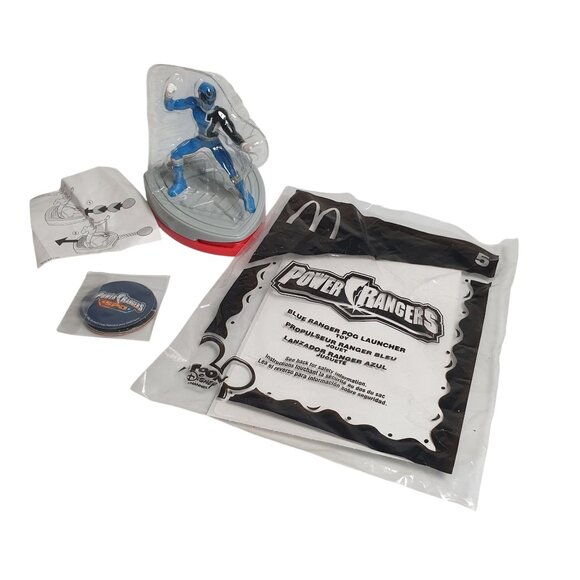 Power Rangers Blue Ranger Toy Launcher McDonalds Happy Meal Collectible #5 - Picture 3 of 5